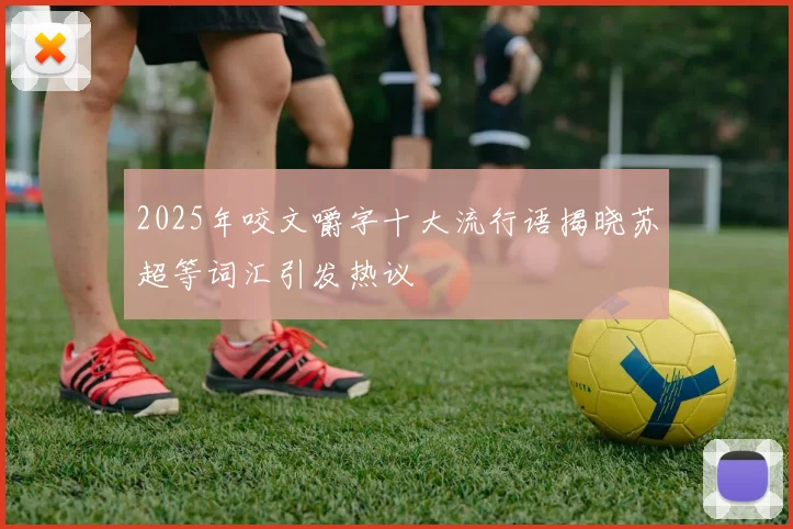 2025年咬文嚼字十大流行语揭晓苏超等词汇引发热议